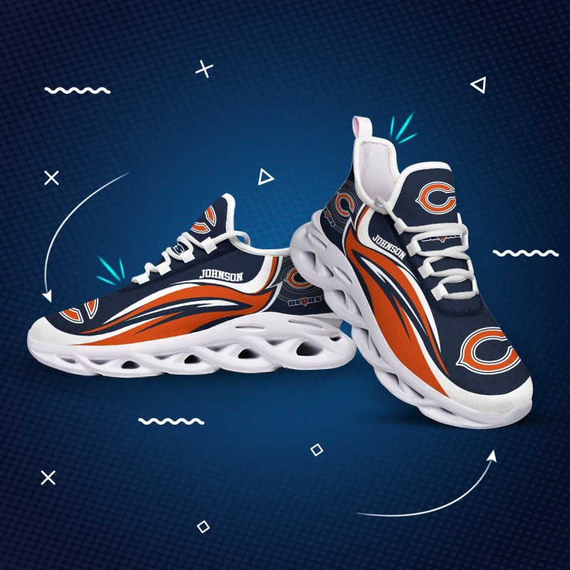 Chicago Bears Yezy Running Sneakers 142 Side View