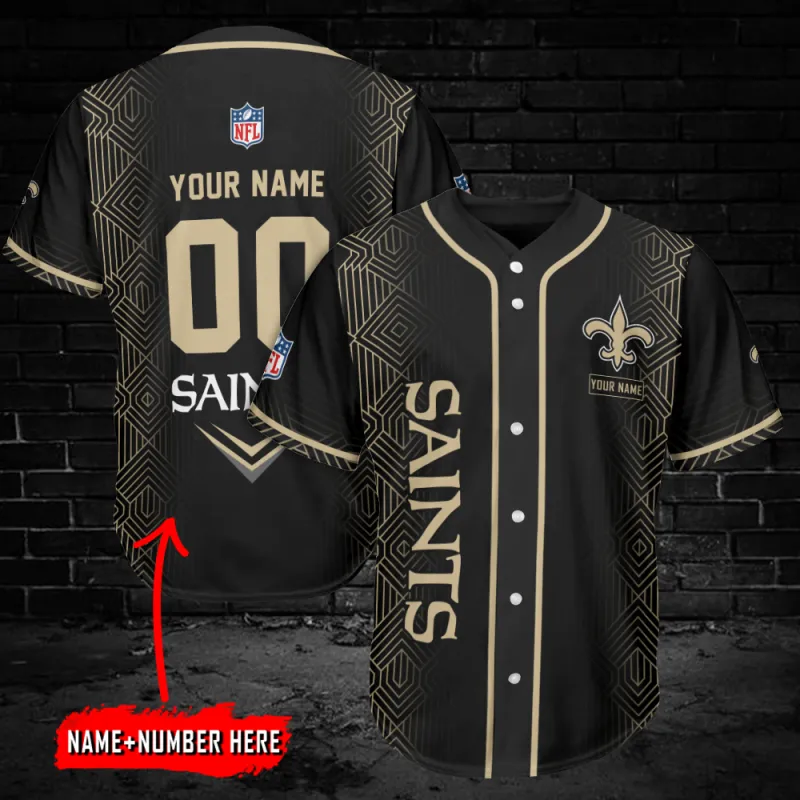 New Orleans Saints Personalized Baseball Jersey
