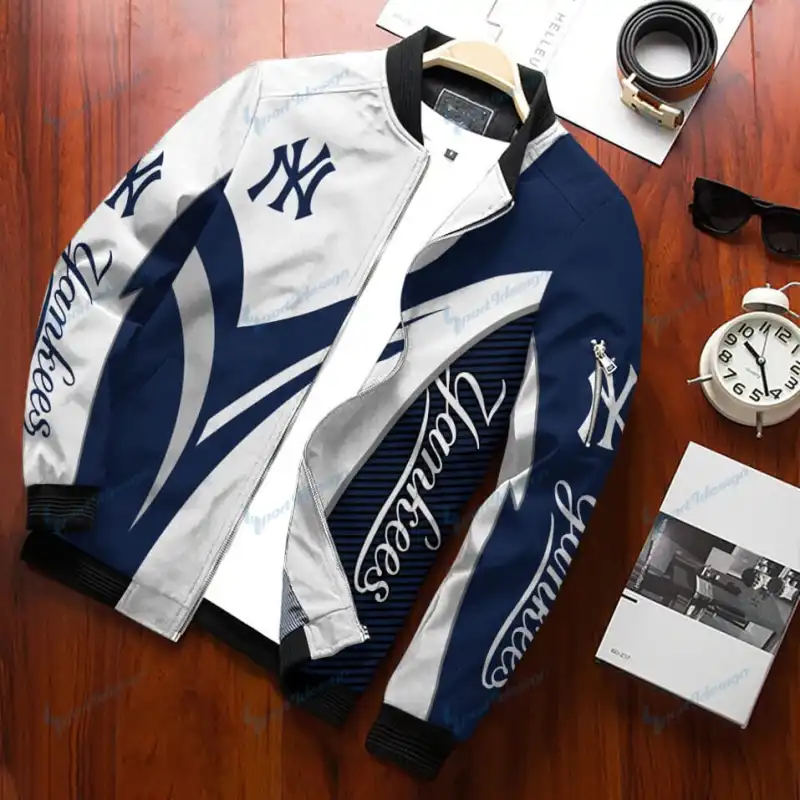 New York Yankees Personalized Bomber Jacket Back View