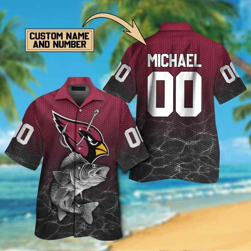 Arizona Cardinals Personalized Button Shirt