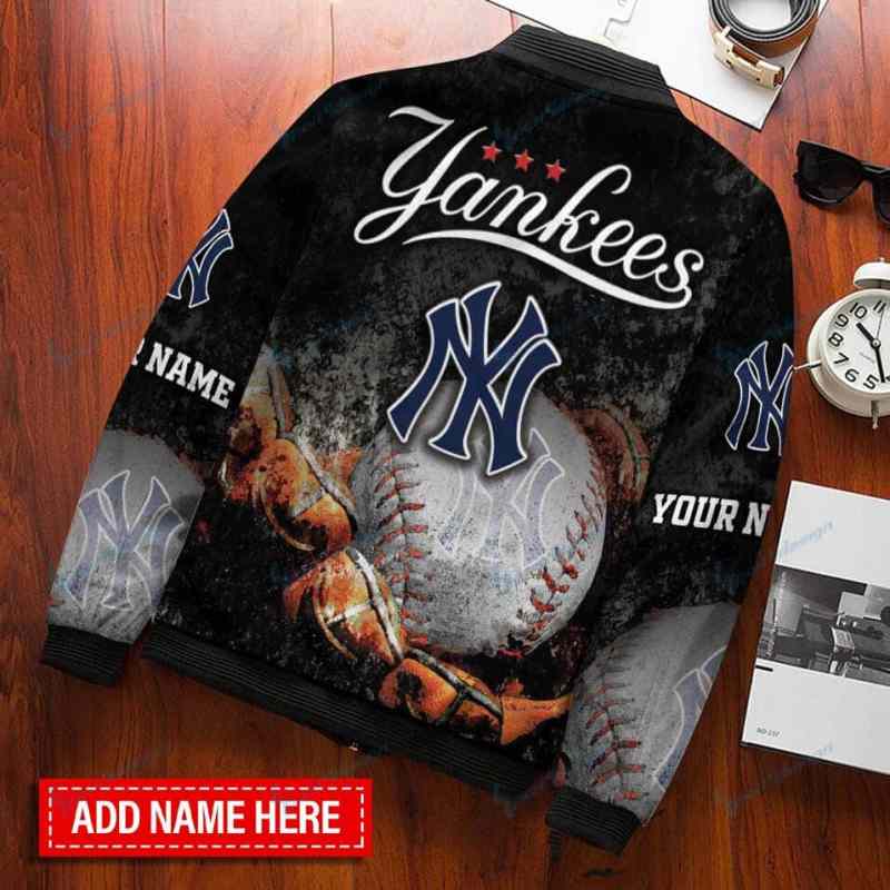 New York Yankees Personalized Bomber Jacket - Side View