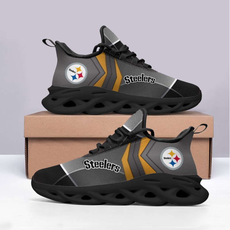 Pittsburgh Steelers Yezy Running Sneakers - Side View