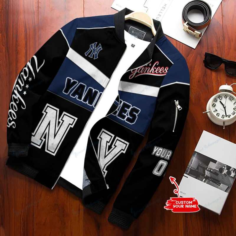 New York Yankees Personalized Bomber Jacket Image 3