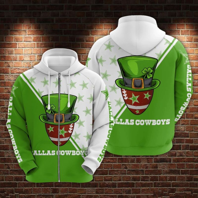Dallas Cowboys and Saint Patrick Limited Hoodie