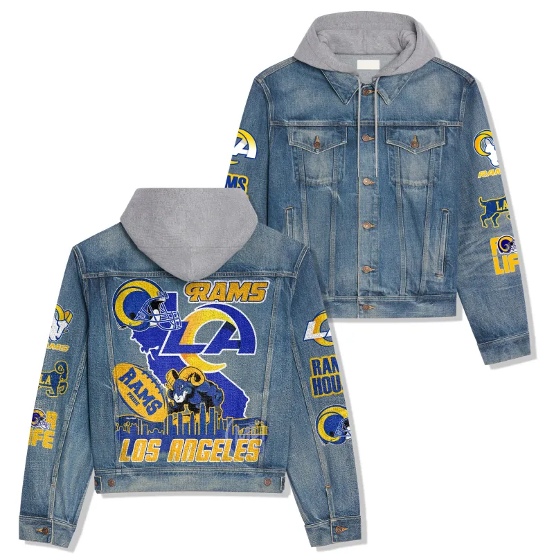 Los Angeles Rams Hooded Denim Jacket