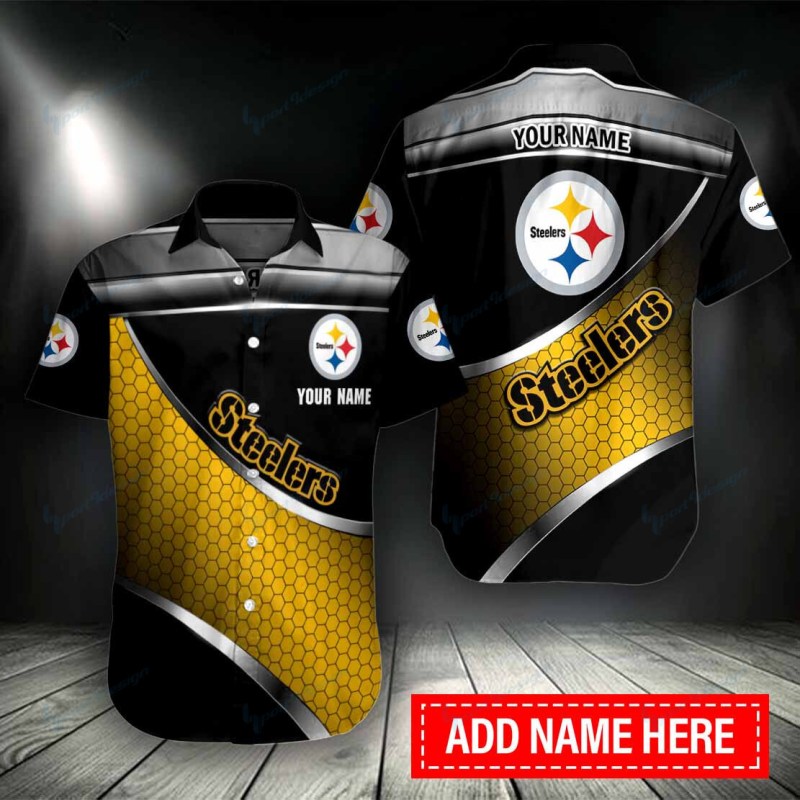 Pittsburgh Steelers Personalized Button Shirt