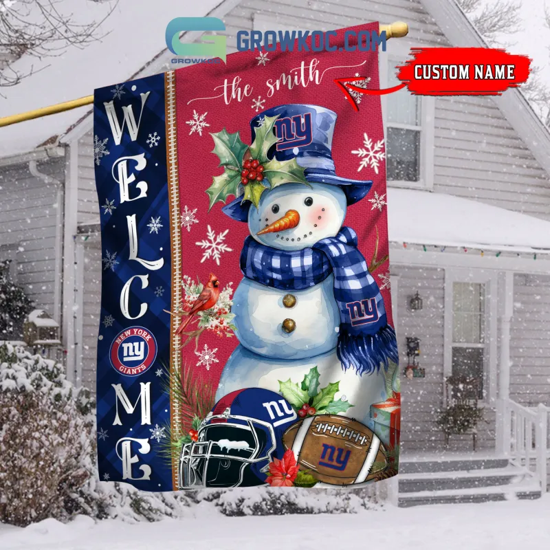 New York Giants Christmas Flag