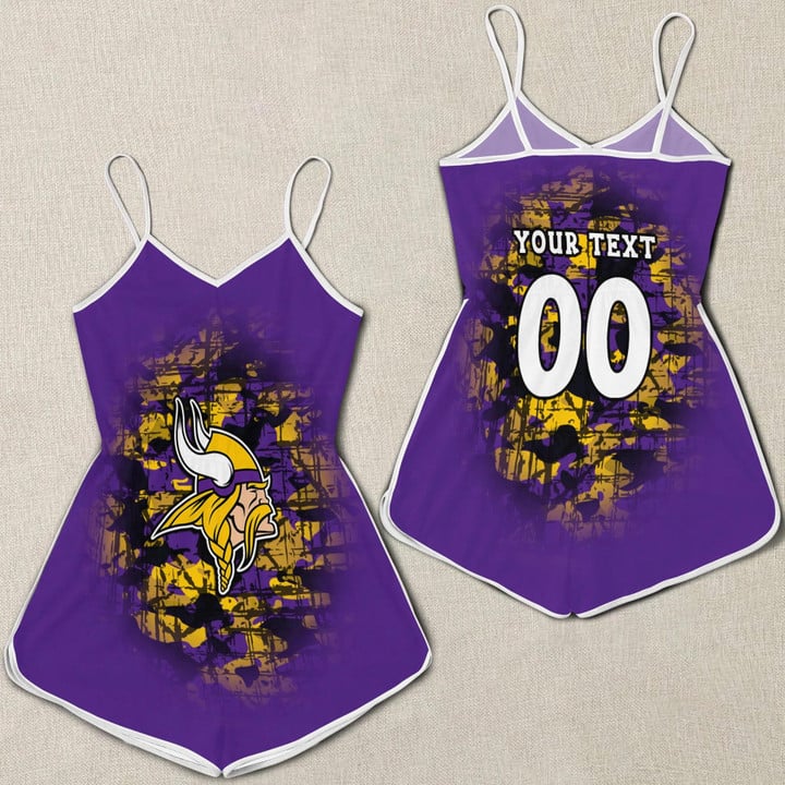 Minnesota Vikings Women's 3D Printed Romper Jumpsuit