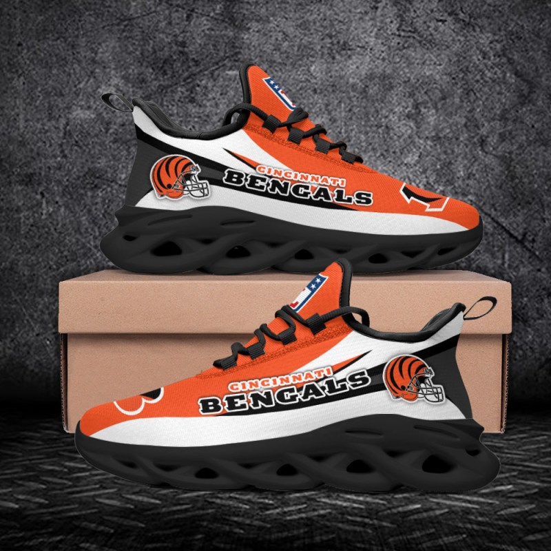 Cincinnati Bengals Yezy Running Sneakers Top View