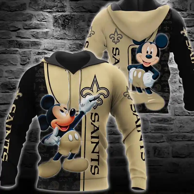 New Orleans Saints Mickey All Over Printed Sweater
