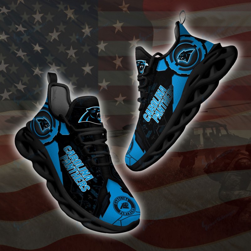 Carolina Panthers Yezy Running Sneakers