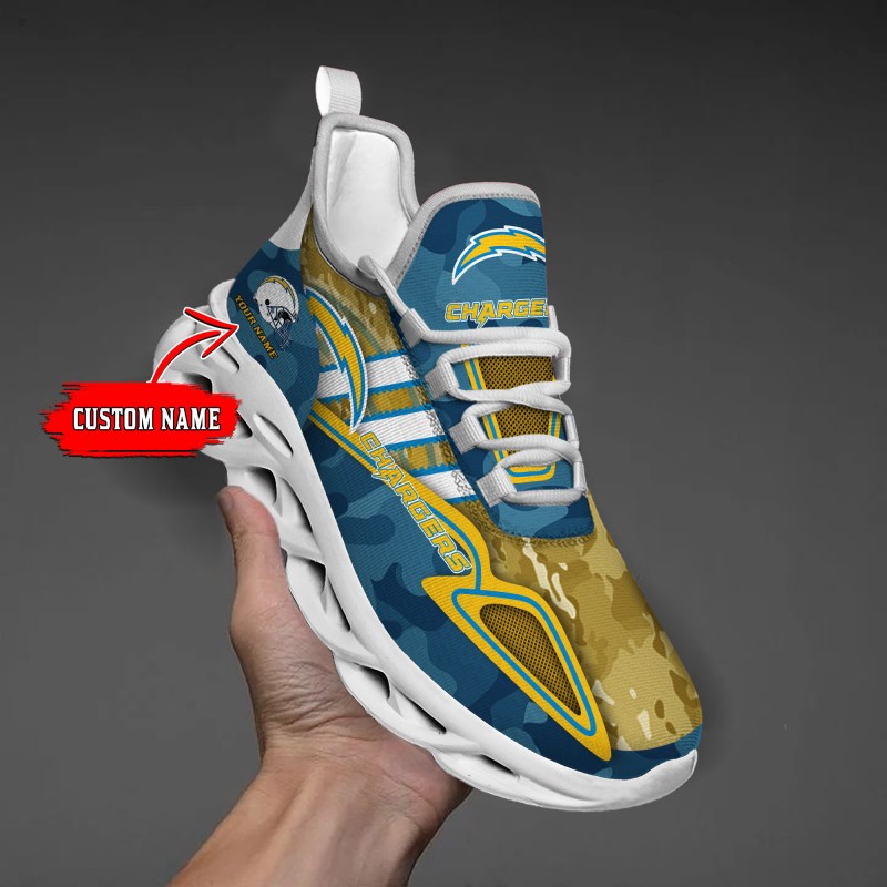 Los Angeles Chargers Personalized Yezy Running Sneakers