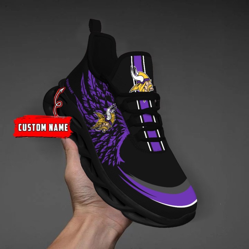 Minnesota Vikings Personalized Yezy Running Sneakers Front View