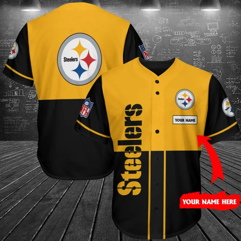 Pittsburgh Steelers Personalized Baseball Jersey Shirt