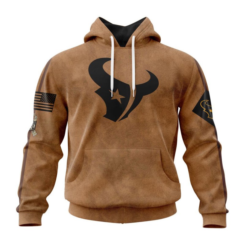 Houston Texans Personalized Salute To Service Club Hoodie