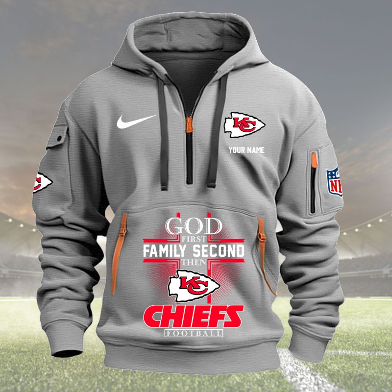 Gray Kansas City Chiefs Hoodie