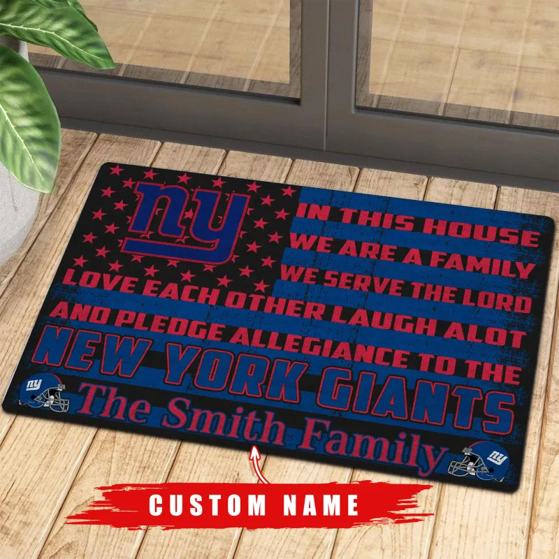 New York Giants Personalized Doormat