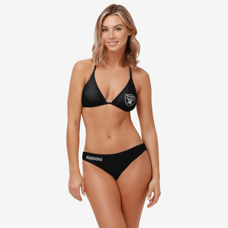 Las Vegas Raiders Women's Solid Logo Bikini