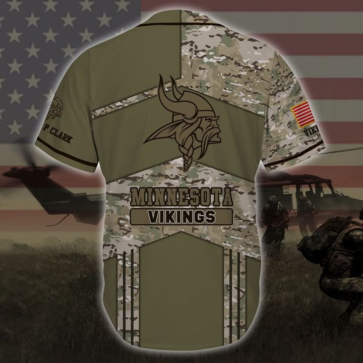 Minnesota Vikings Personalized Baseball Jersey