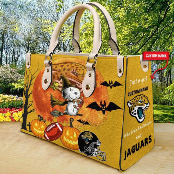 Jacksonville Jaguars NFL Halloween Leather Hand Bag