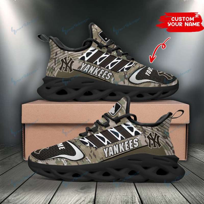 New York Yankees Personalized Yezy Running Sneakers Image 4