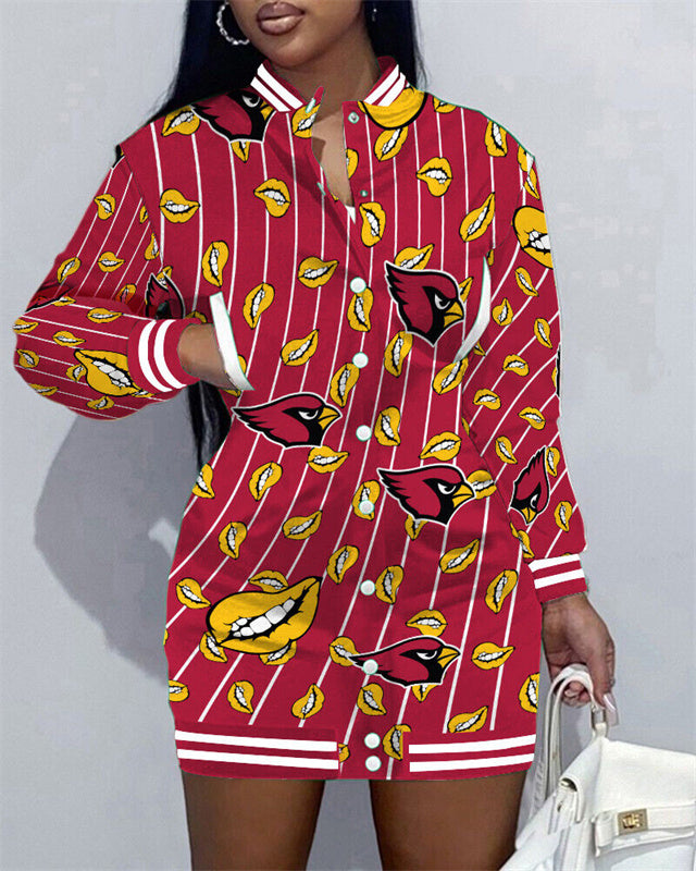Arizona Cardinals Women's Button Down Jacket Dress