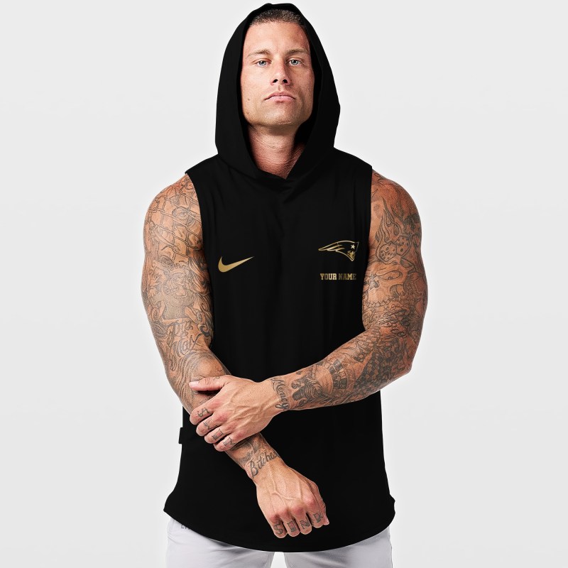 New England Patriots Men's Workout Hooded Tank Top - Workout Wear