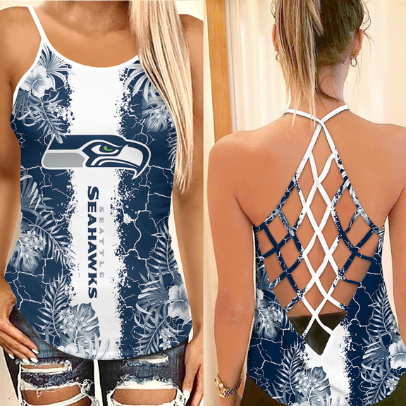 Seattle Seahawks Criss Cross Tank Top
