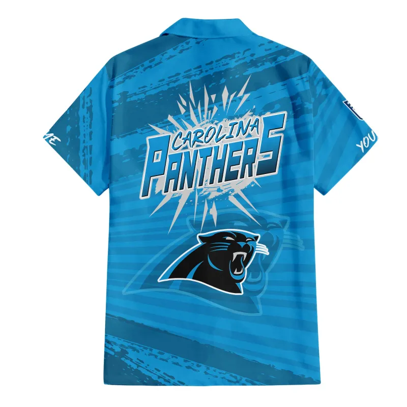 Carolina Panthers Hawaiian Shirt Close Up