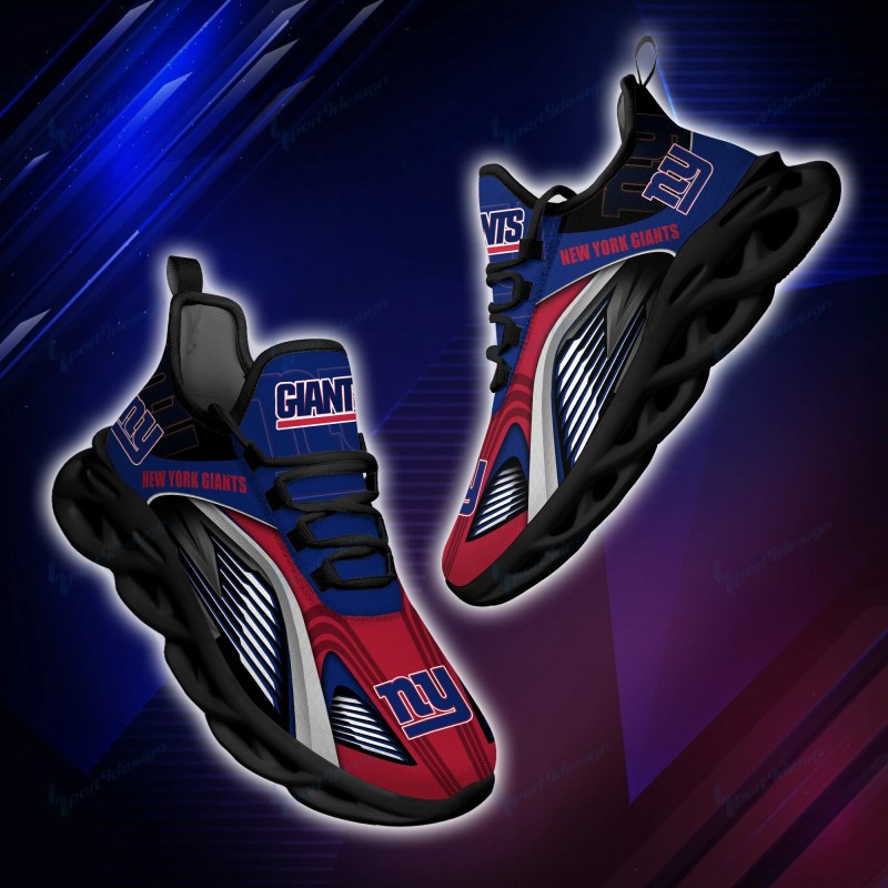 New York Giants Yezy Running Sneakers Side View