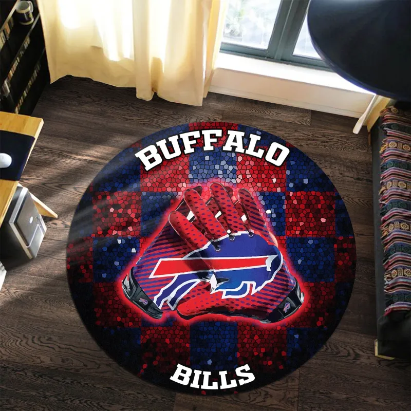 Buffalo Bills Round Rug 161 Side View