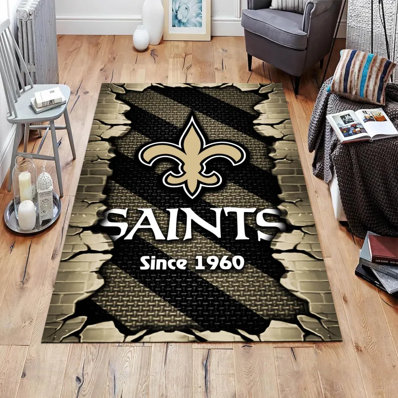 New Orleans Saints Rectangle Rug
