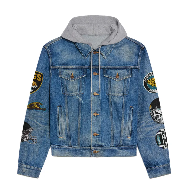 Jacksonville Jaguars Hooded Denim Jacket Side View