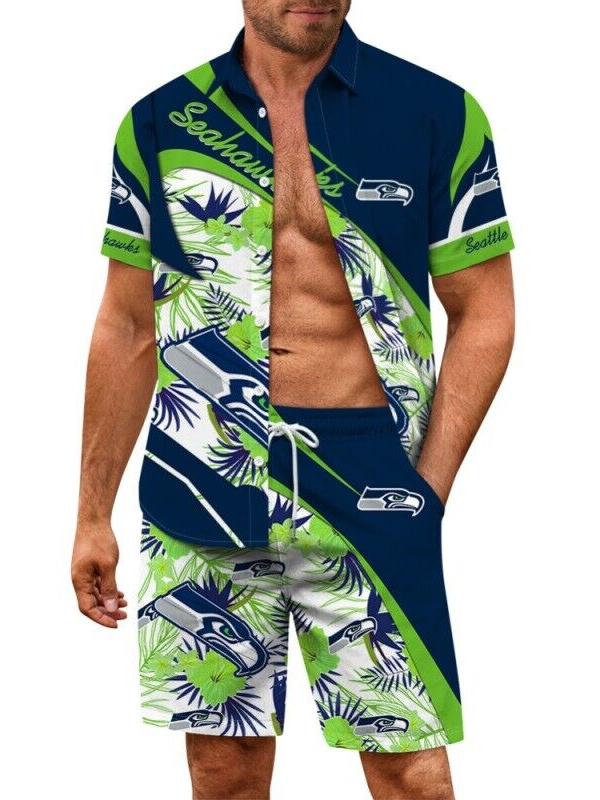 Seattle Seahawks Hawaiian Shirt and Shorts