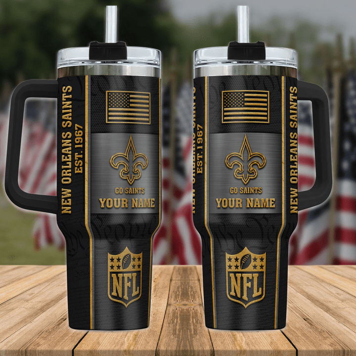 New Orleans Saints Tumbler - Custom Your Name