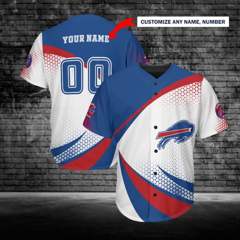 Buffalo Bills Personalized Baseball Jersey