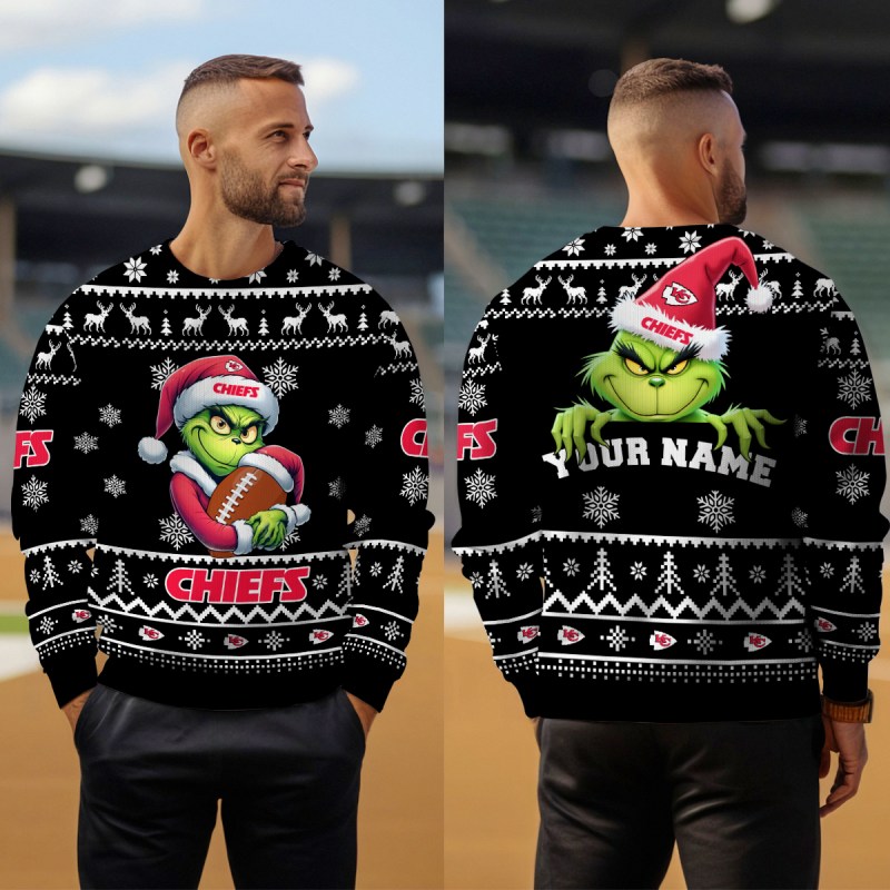 Kansas City Chiefs Ugly Christmas Sweater Outdoor 4