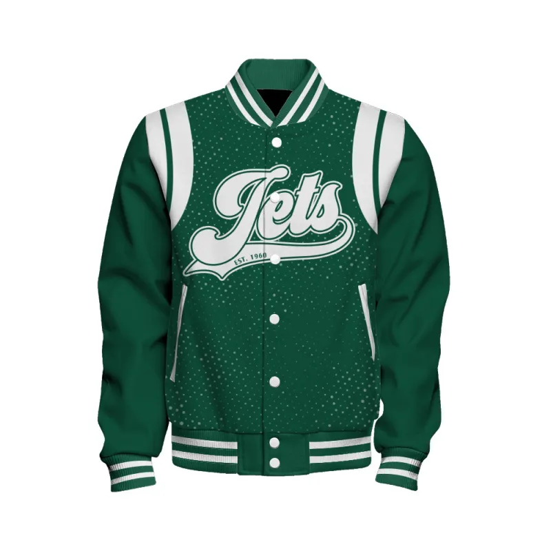 New York Jets Varsity Jacket Side View