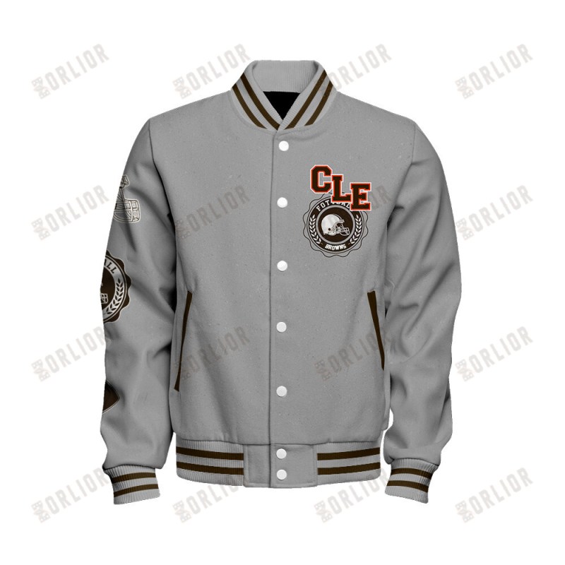 Cleveland Browns Varsity Jacket Side View