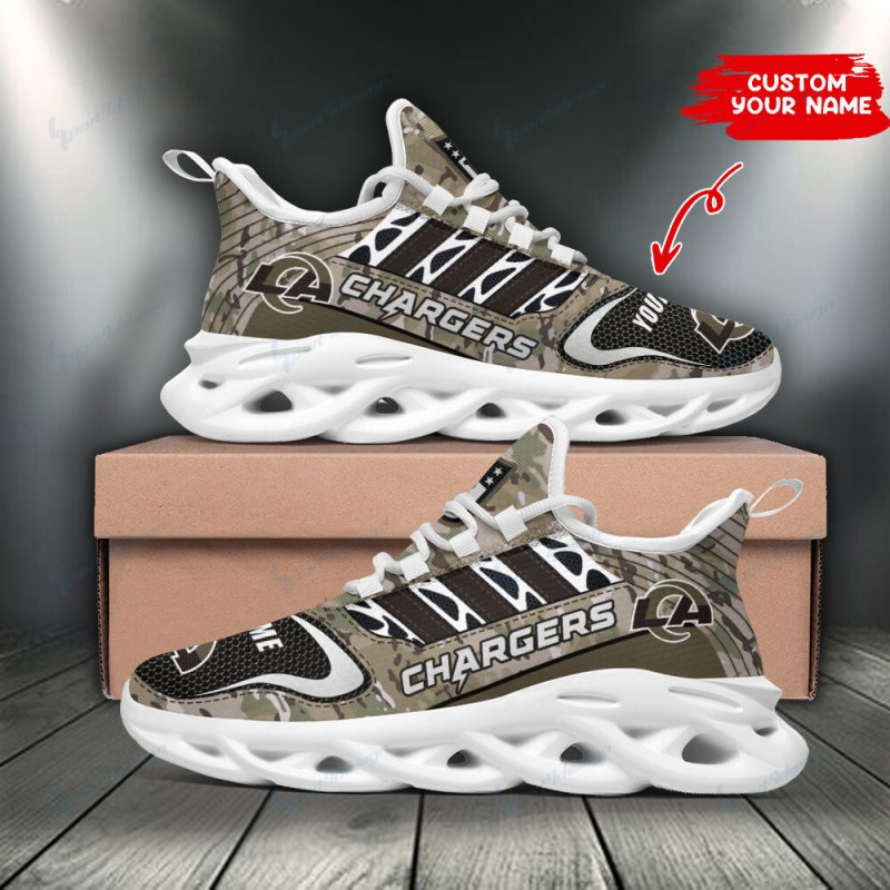 Los Angeles Chargers Personalized Yezy Running Sneakers