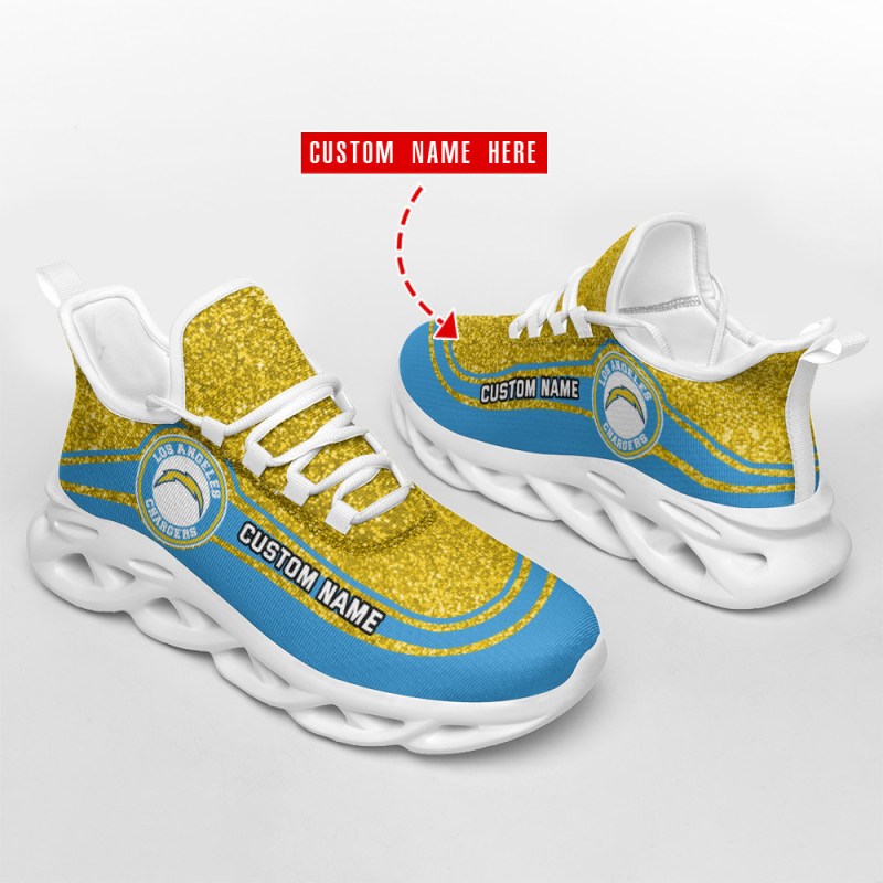Los Angeles Chargers Personalized Yezy Running Sneakers 4