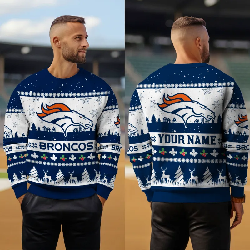 Denver Broncos Ugly Christmas Sweater - MK Outdoor4