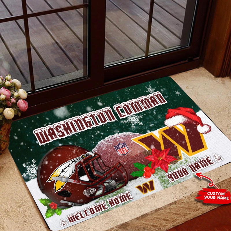 Washington Commanders Christmas Doormat