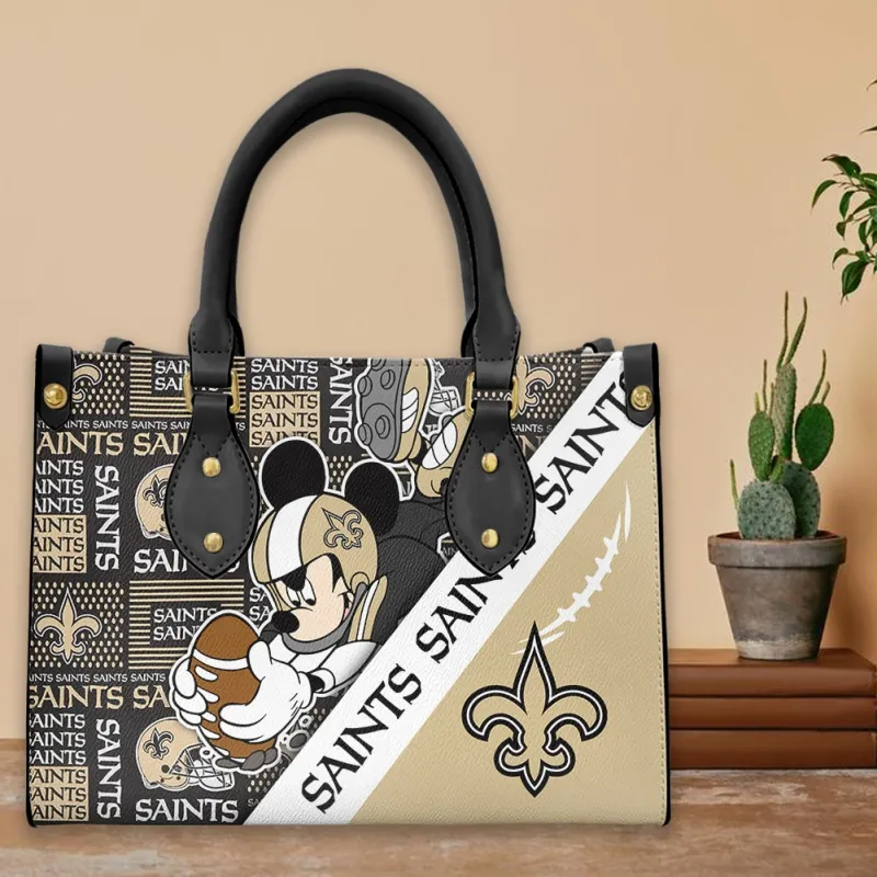 New Orleans Saints Leather Hand Bag BBLTHB214