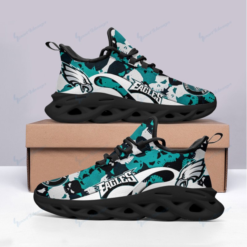 Philadelphia Eagles Yezy Running Sneakers Back View
