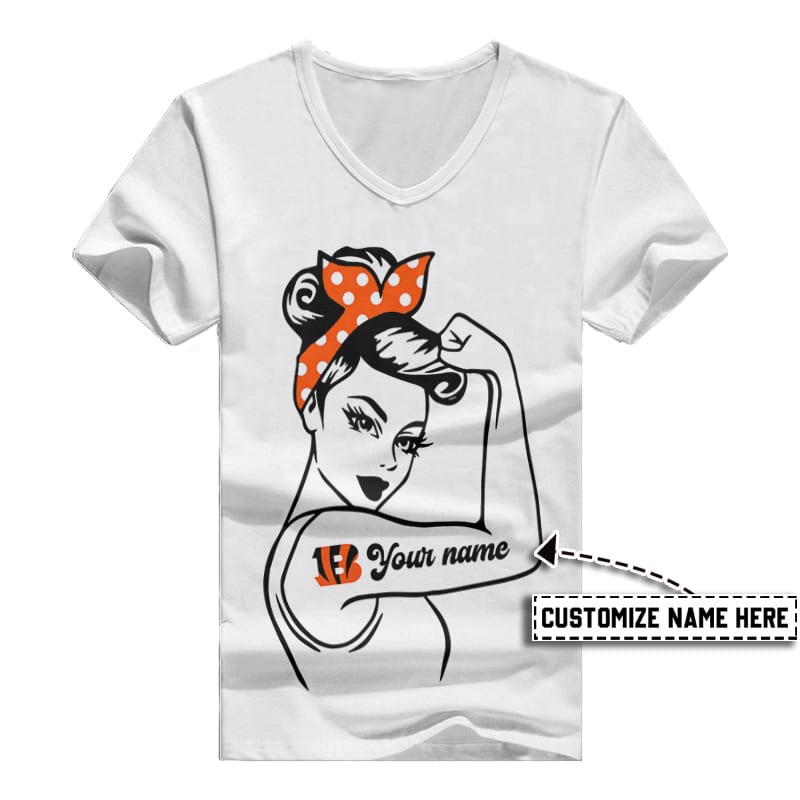 Stylish Cincinnati Bengals V-neck T-shirt