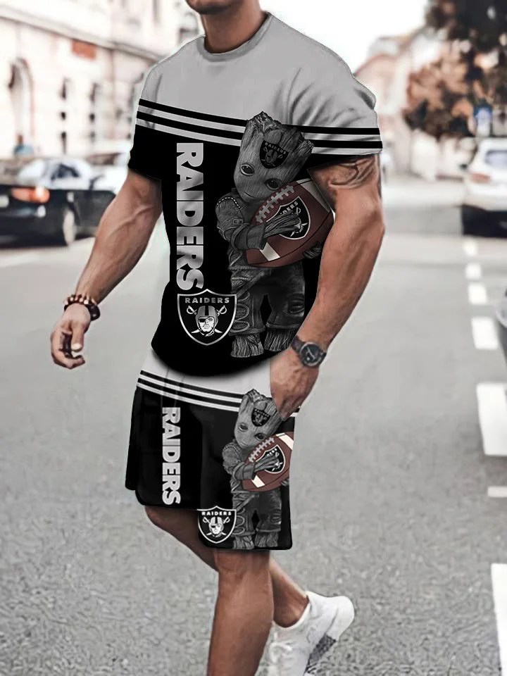 Las Vegas Raiders T-Shirt and Shorts