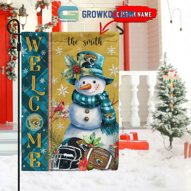 Jacksonville Jaguars Christmas Personalized Flag