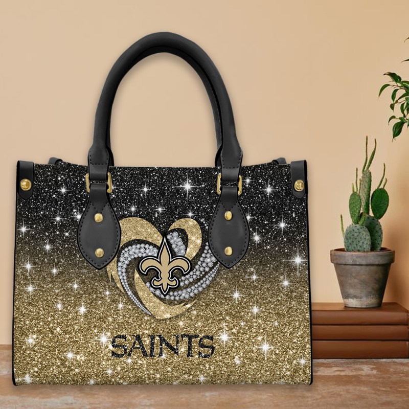 New Orleans Saints Leather Hand Bag Details