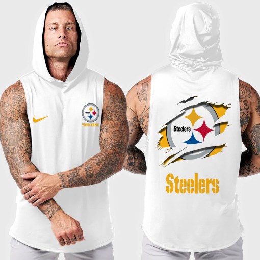 Pittsburgh Steelers Men's Workout Hooded Tank Top